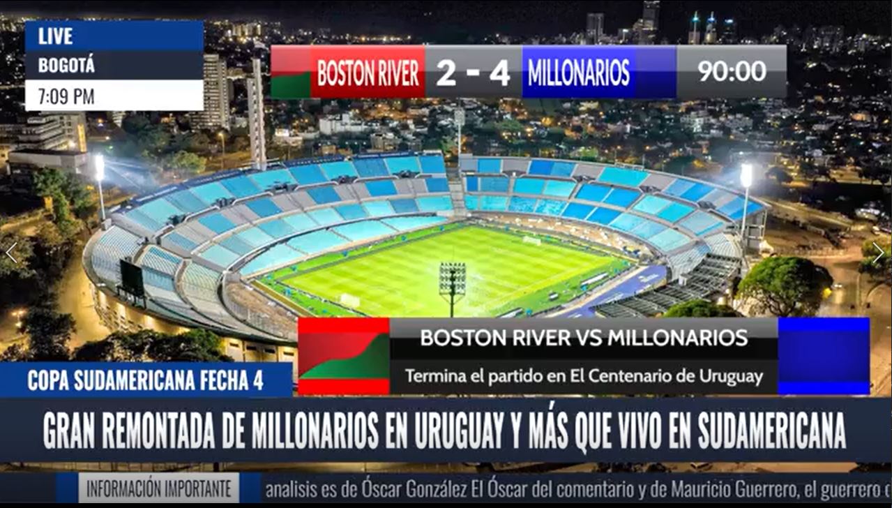 Boston River vs Millonarios